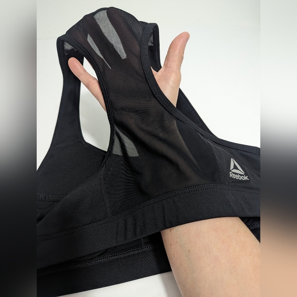 Reebok Racerback Black Sports Bra with Removable Pads Women's Size Large - Picture 6 of 8